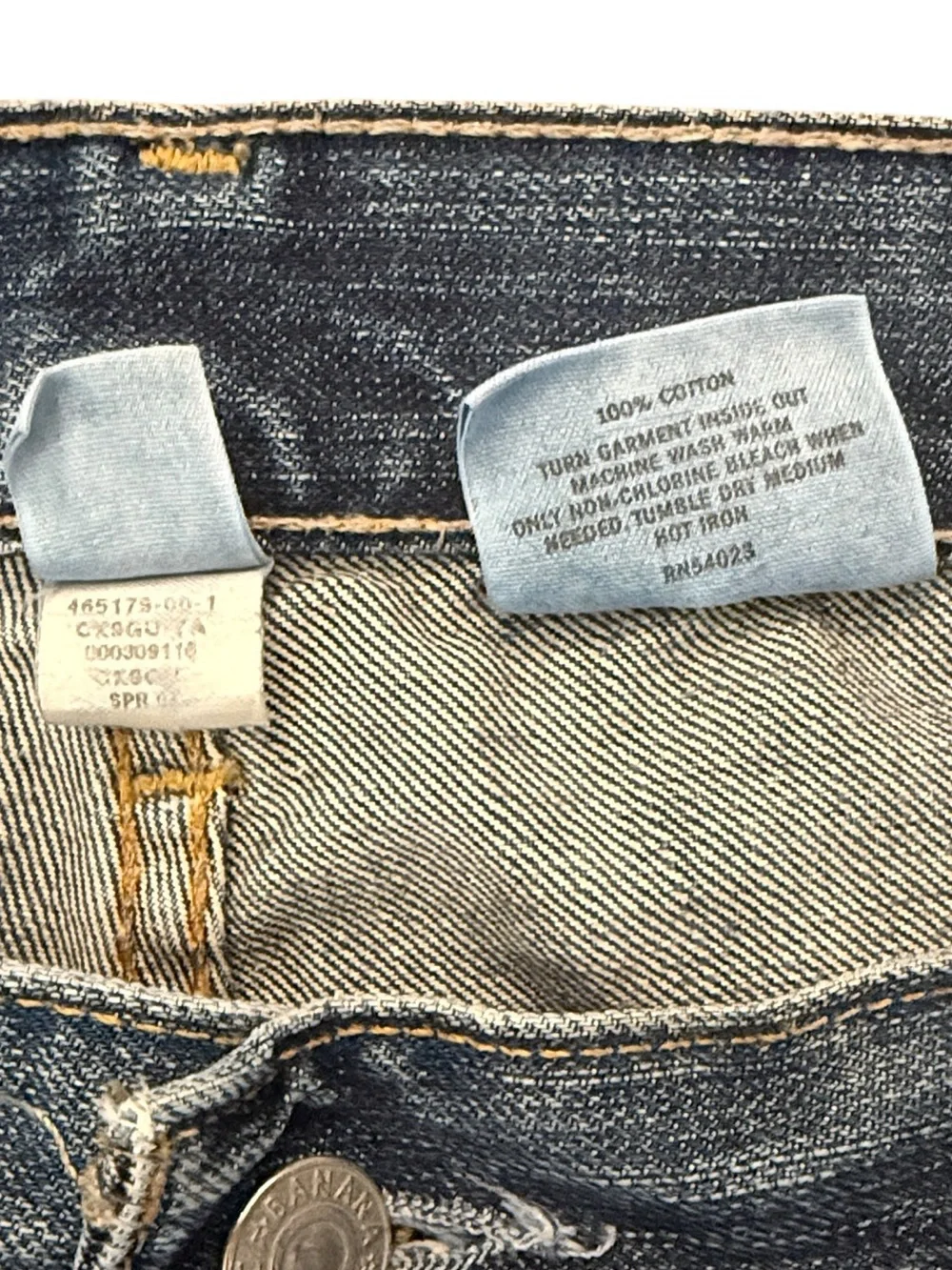 Vintage Y2K Banana Republic 078 Straight Leg Jeans 35x34 Fits 35x33 2004
